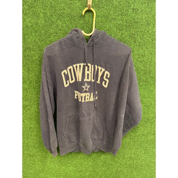 Dallas Cowboys Y2K Blue Pullover Hoodie Sweatshirt Sz Large NFL - Picture 1 of 6